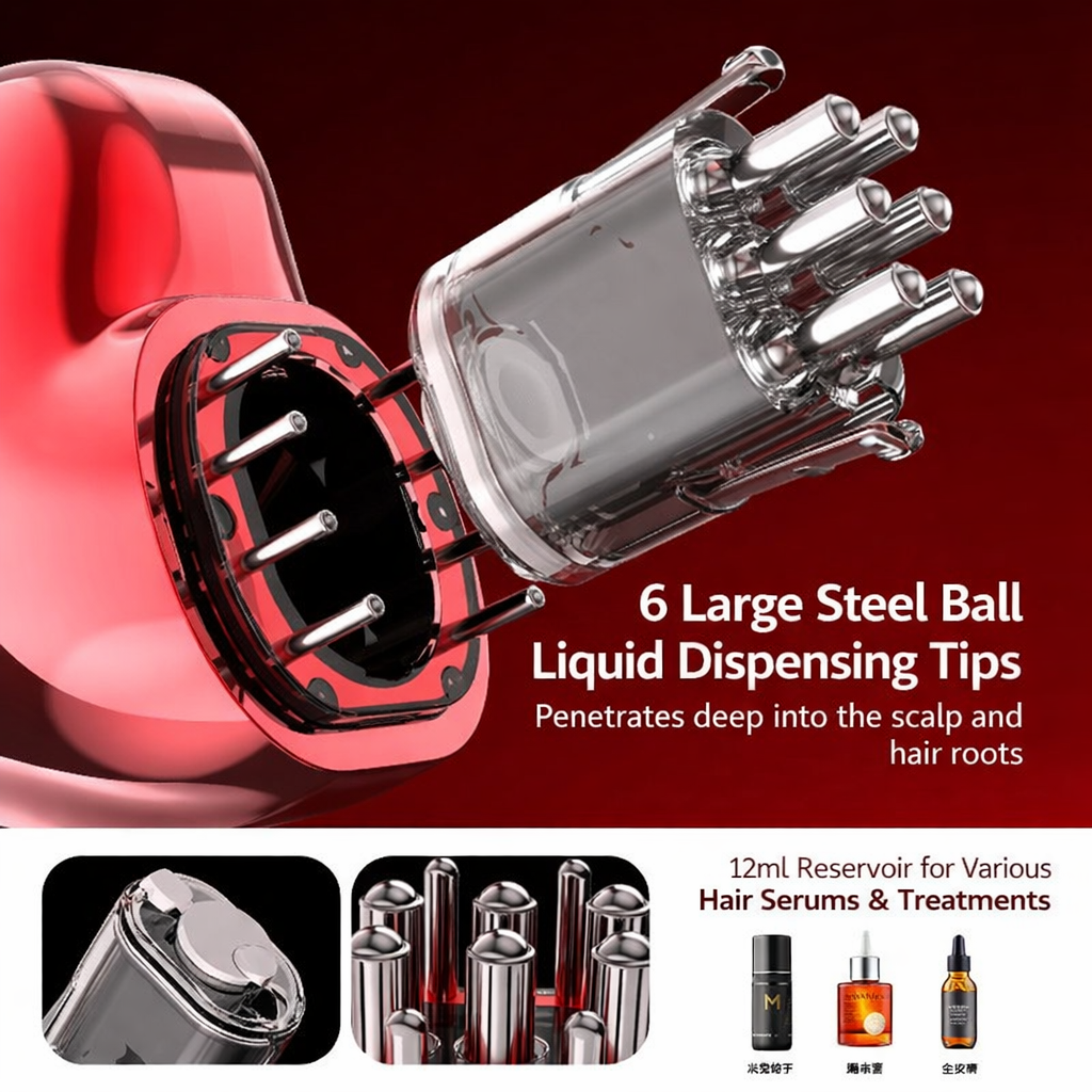 Hair Oil Applicator - Multi Function Electric Scalp Massage Comb Portable Scalp Massaging Comb Scalp Brush for Home, Travel