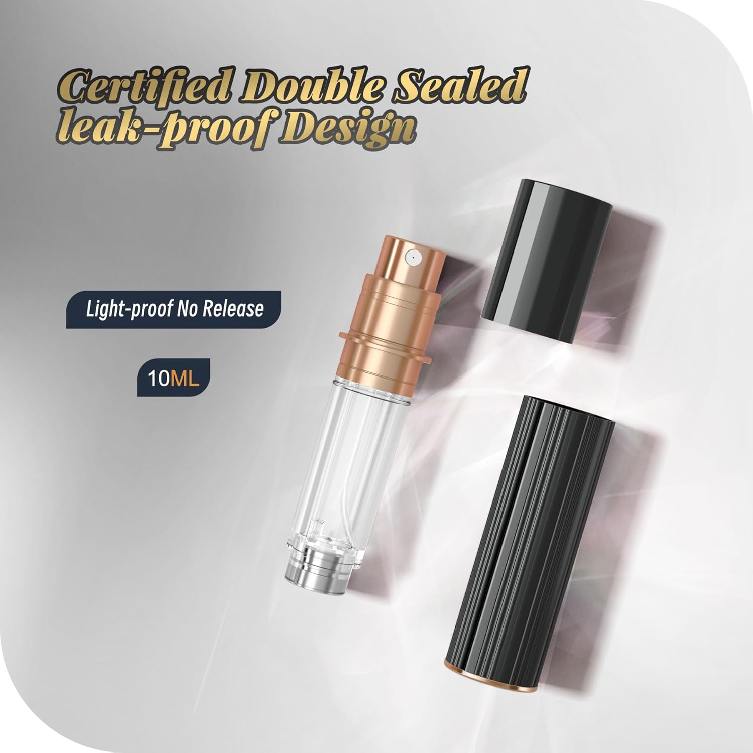 Perfume Atomizer Travel Refillable,Bottom-Filling Fragrances Perfumes Bottle,Mini Cologne Dispenser, Portable Sprayer Pocket Size for Women Men Cruise Car Trip Gift