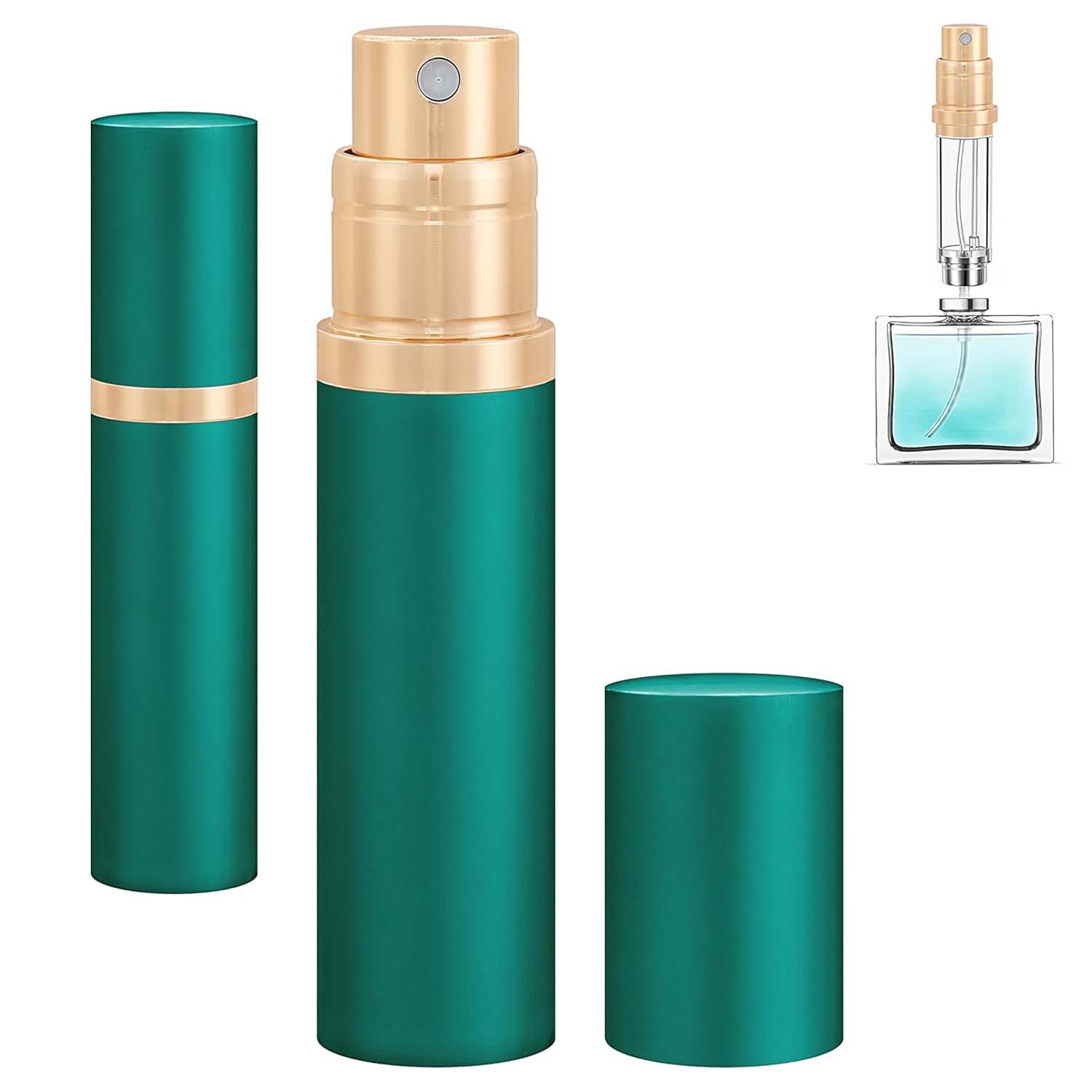Perfume Travel Refillable BottlePerfume Travel Refillable Bottle, Bottom-Filling Fragrances Perfume Atomizer, Empty Mini Cologne Dispenser, Portable Sprayer Pocket Size for On the Go 5ml /10ML