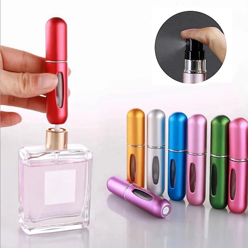 5ml Portable Perfume Refill Bottle Mini Refillable Spray Jar Scent Pump Empty Cosmetic Containers Atomizer for Travel Tool Hot