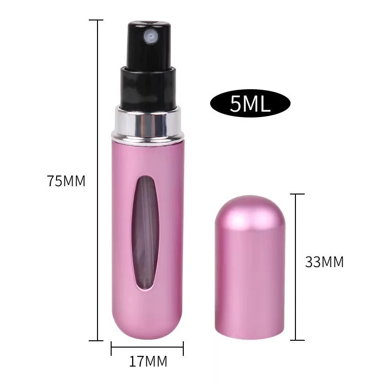 5ml Portable Perfume Refill Bottle Mini Refillable Spray Jar Scent Pump Empty Cosmetic Containers Atomizer for Travel Tool Hot