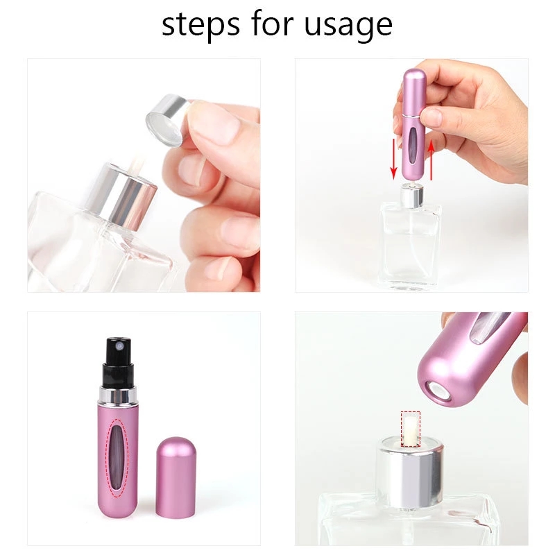 5ml Portable Perfume Refill Bottle Mini Refillable Spray Jar Scent Pump Empty Cosmetic Containers Atomizer for Travel Tool Hot