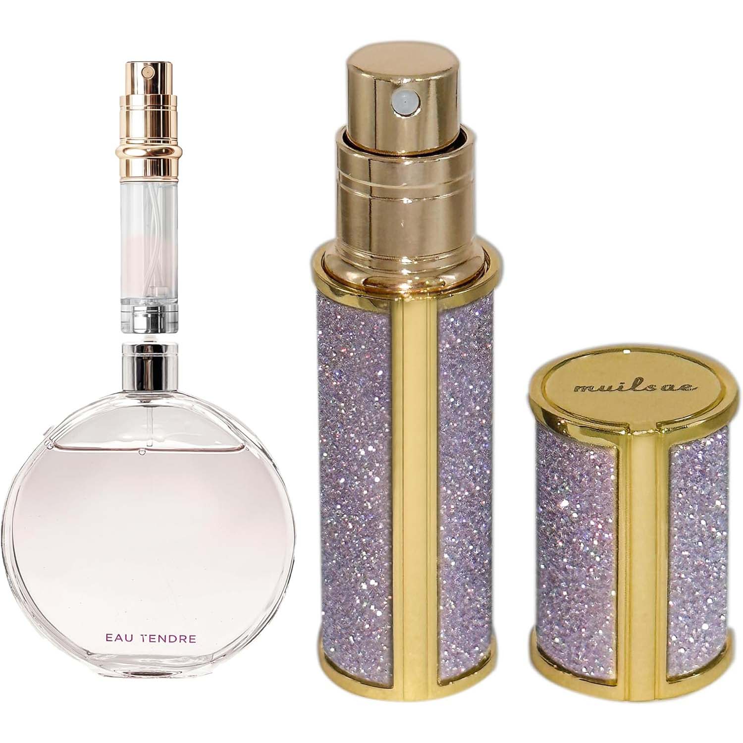 Refillable Travel Perfume Atomizer Bottle - 5ml Luxury Pocket Perfume Dispenser Pump, Travel Perfume Atomiser, Cologne Dispenser, Portable Size Sprayer Bottle for Traveling