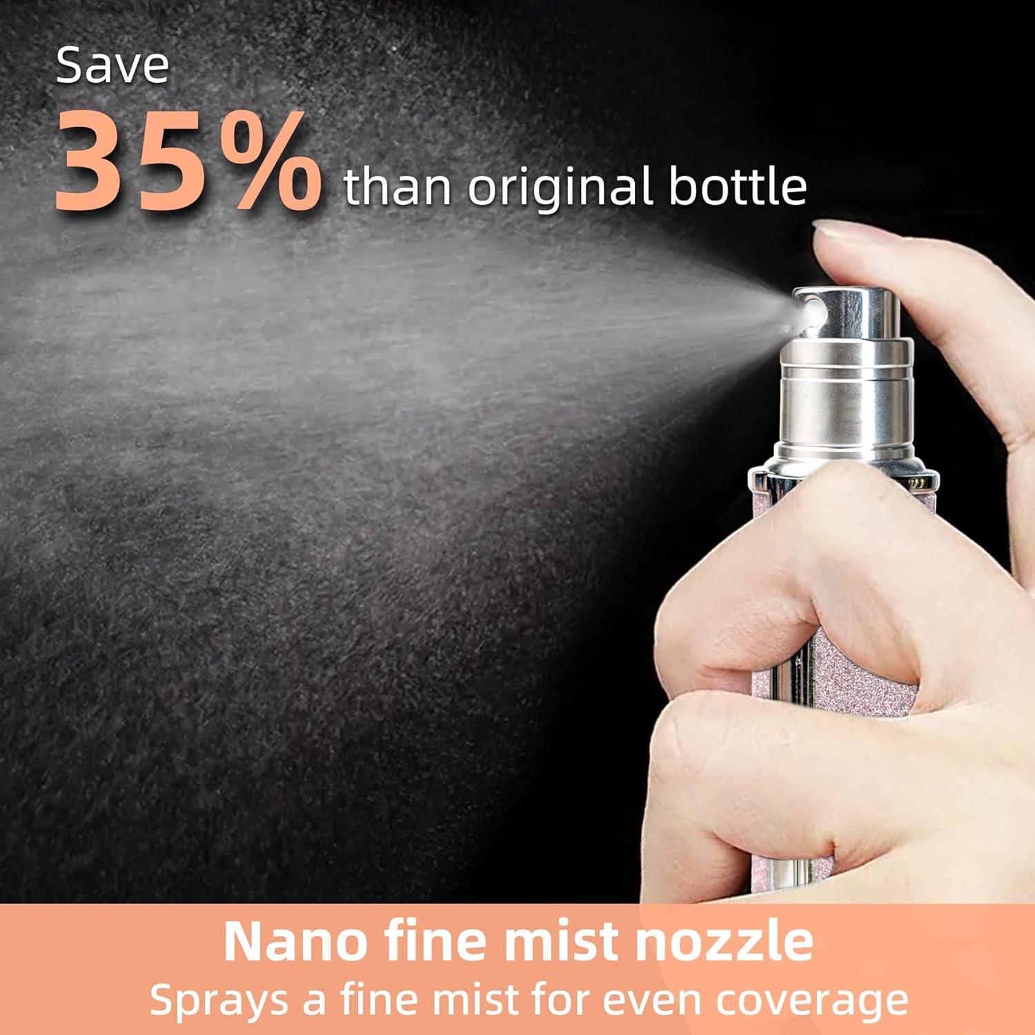 Refillable Travel Perfume Atomizer Bottle - 5ml Luxury Pocket Perfume Dispenser Pump, Travel Perfume Atomiser, Cologne Dispenser, Portable Size Sprayer Bottle for Traveling