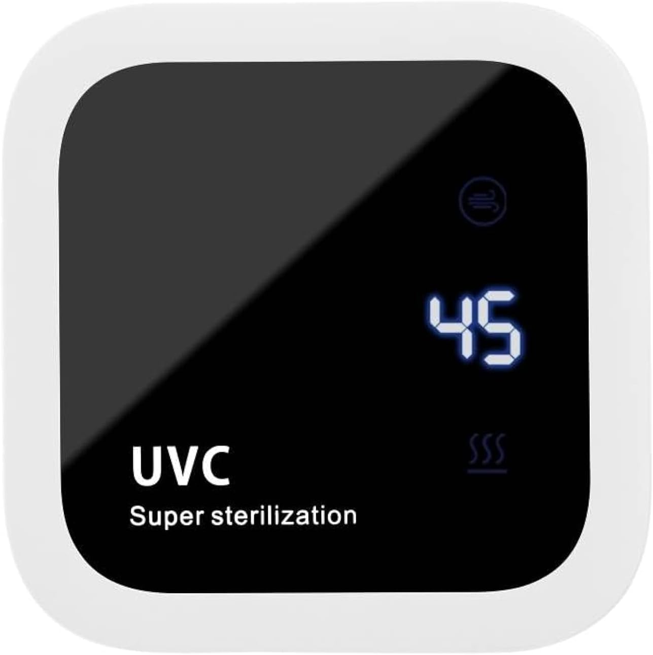 Toothbrush Sanitizer Case and Holders, Wall Mounted Toothbrush Holder with LED Screen, Rechargeable Travel Toothbrush Cleaner Case with Light Air Dry, Tooth Brush Covers for Bathrooms (White)