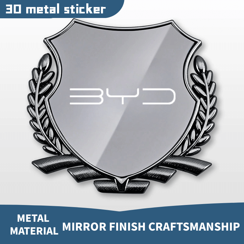 3D Metal Car Trunk Window Side Emblem Badge Decal Sticker For BYD
