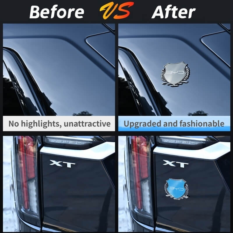 3D Metal Car Trunk Window Side Emblem Badge Decal Sticker For BYD