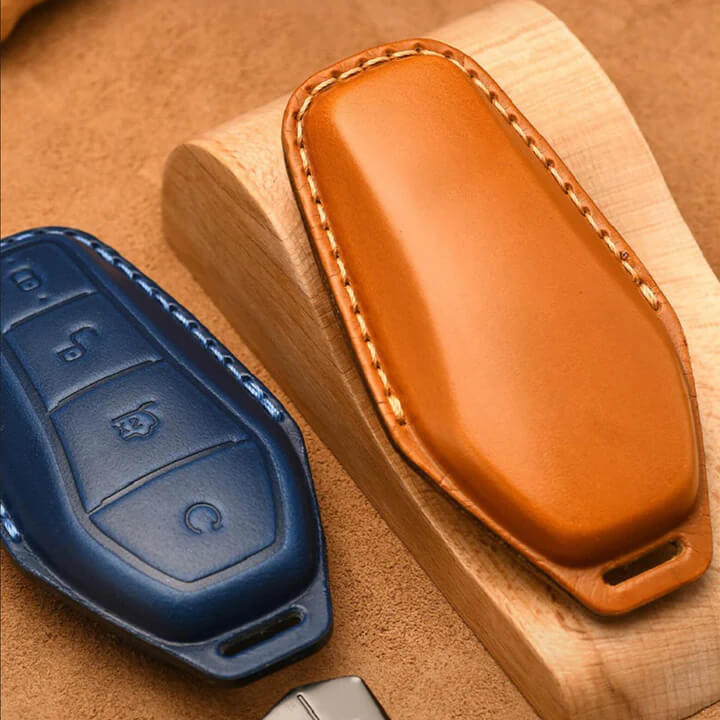 BYD Luxury Leather Car Key Case Cover Fob Shell