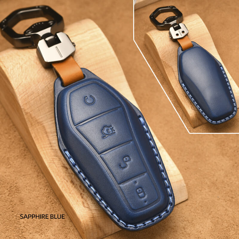 BYD Luxury Leather Car Key Case Cover Fob Shell