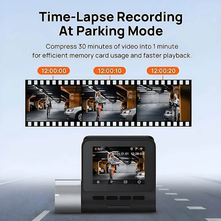 Dash Cam 2.7K HD with 2-Inch Screen, Supports 24-hour Monitoring for BYD