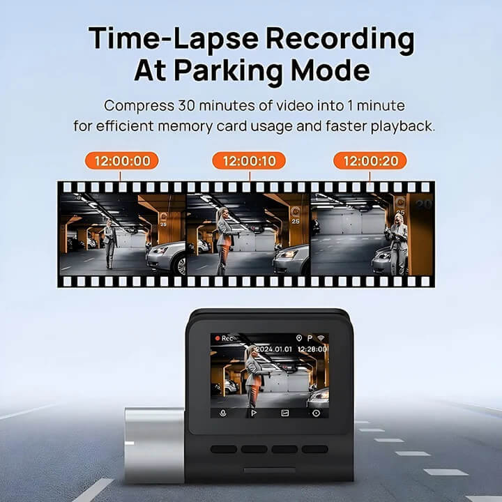 Dash Cam 2.7K HD with 2-Inch Screen, Supports 24-hour Monitoring for BYD