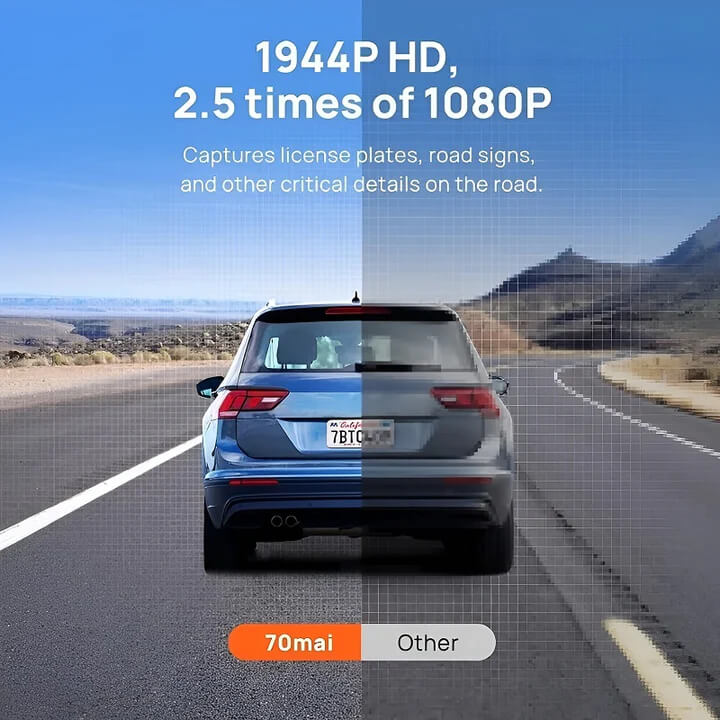 Dash Cam 2.7K HD with 2-Inch Screen, Supports 24-hour Monitoring for BYD