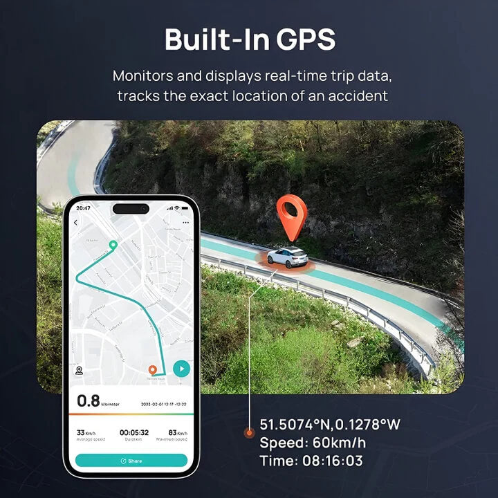 Dash Cam 2.7K HD with 2-Inch Screen, Supports 24-hour Monitoring for BYD