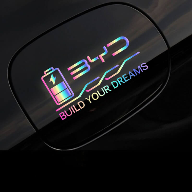 Laser Car Fuel Tank Sticker for BYD