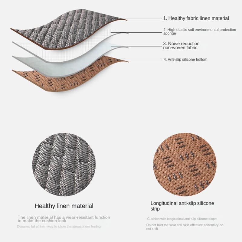 Linen Car Seat Cushion for BYD