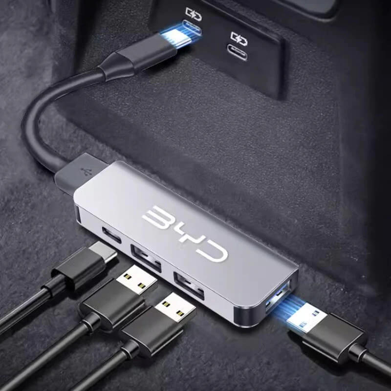 USB Hub 4-In-1 Dock Charger for BYD