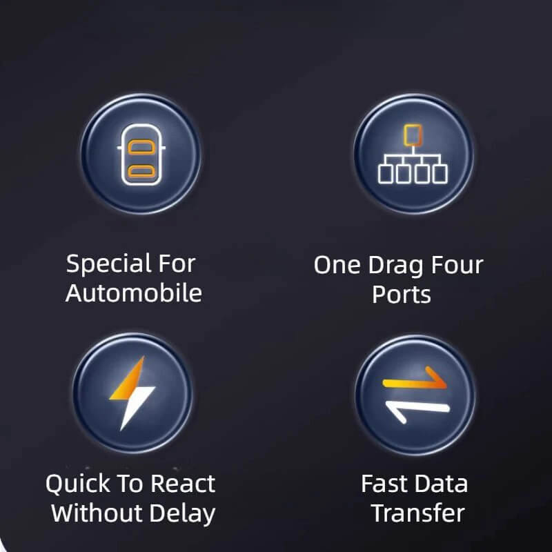 USB Hub 4-In-1 Dock Charger for BYD