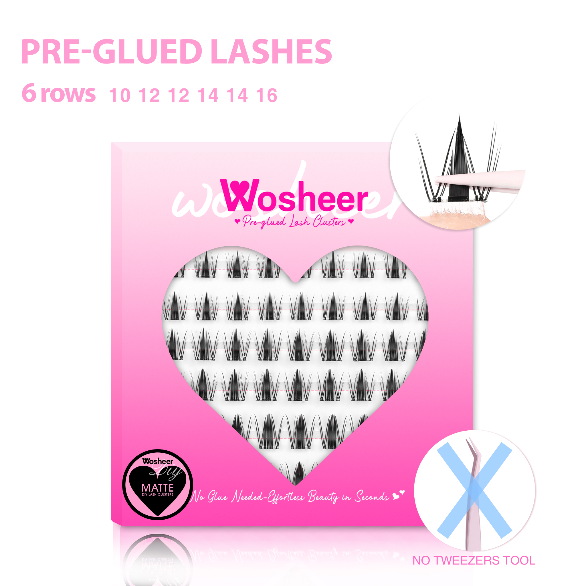 MANGA MATTE Pre-glued Lash Clusters