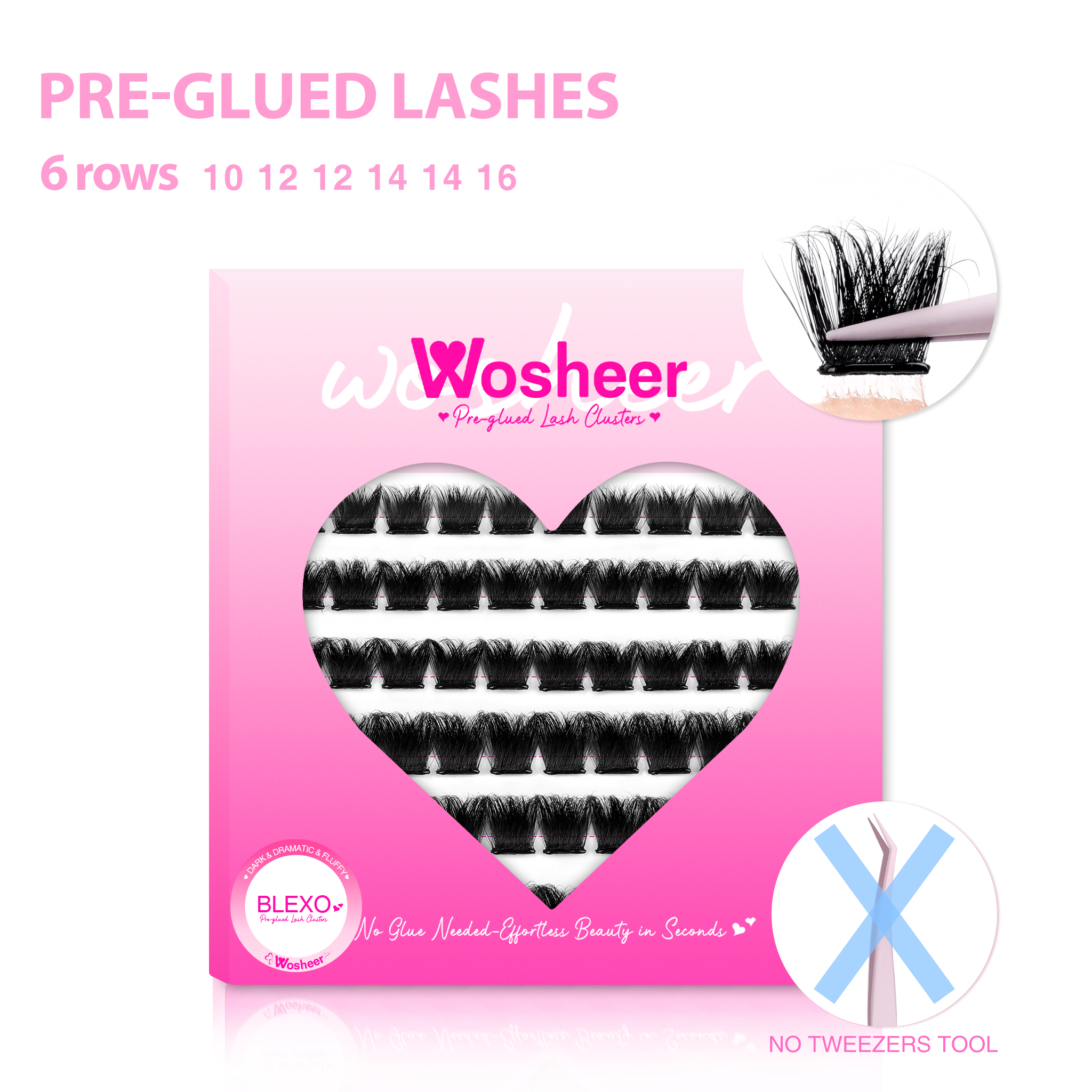 BLEXO Pre-glued Lash Clusters