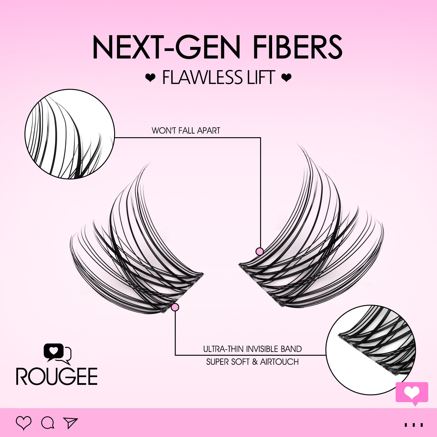 ROUGEE Lash Clusters - WOSHEER