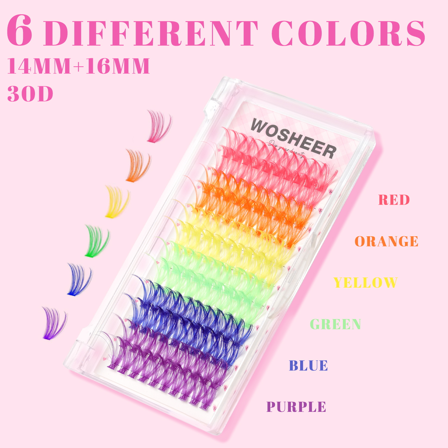 Colorful Lash Clusters