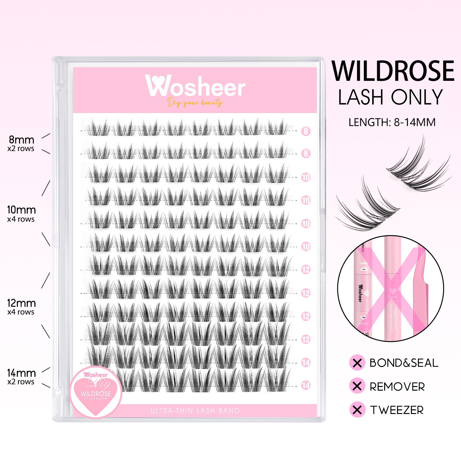 WILDROSE Lash Clsuters