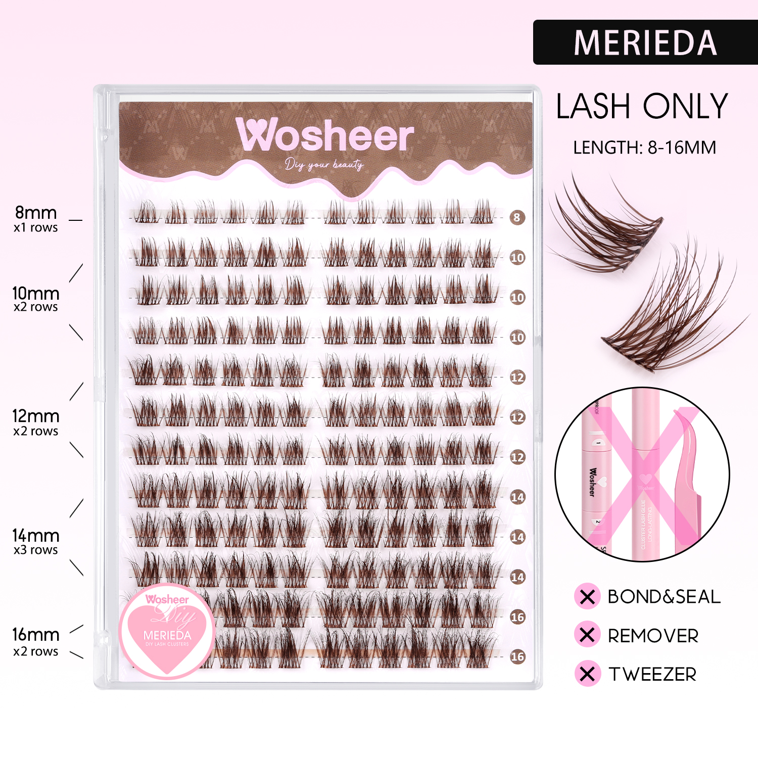 MERIEDA BROWN Lash Clusters