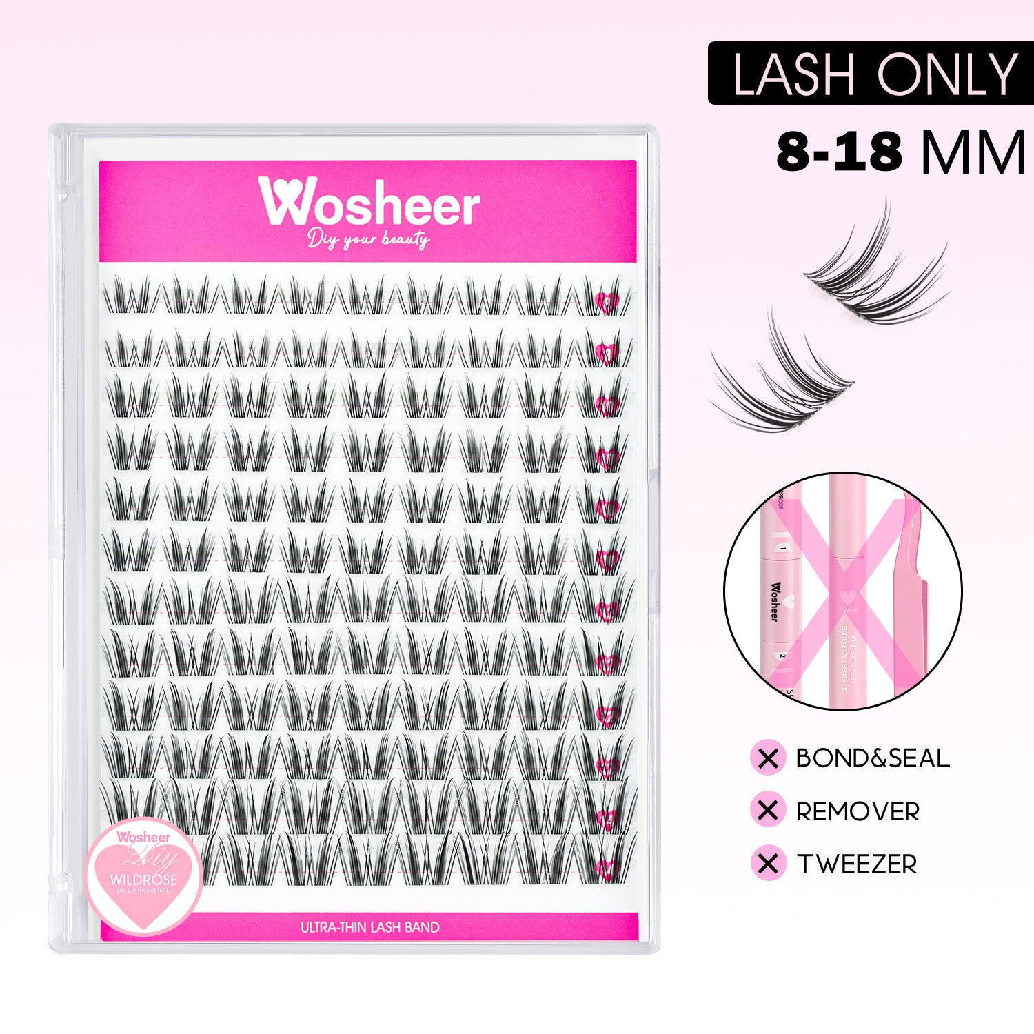 WILDROSE Lash Clusters - WOSHEER