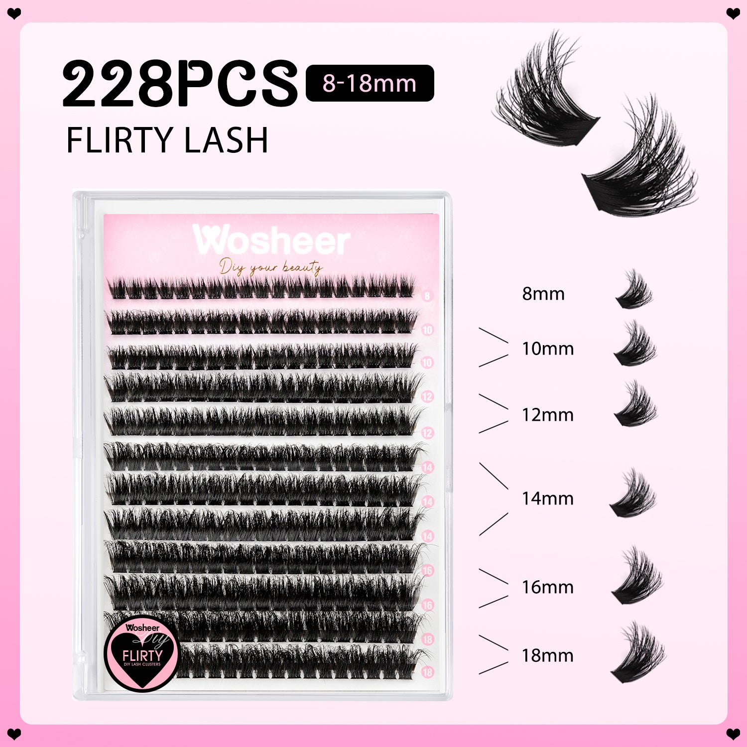 FLIRTY Lash Clusters - WOSHEER