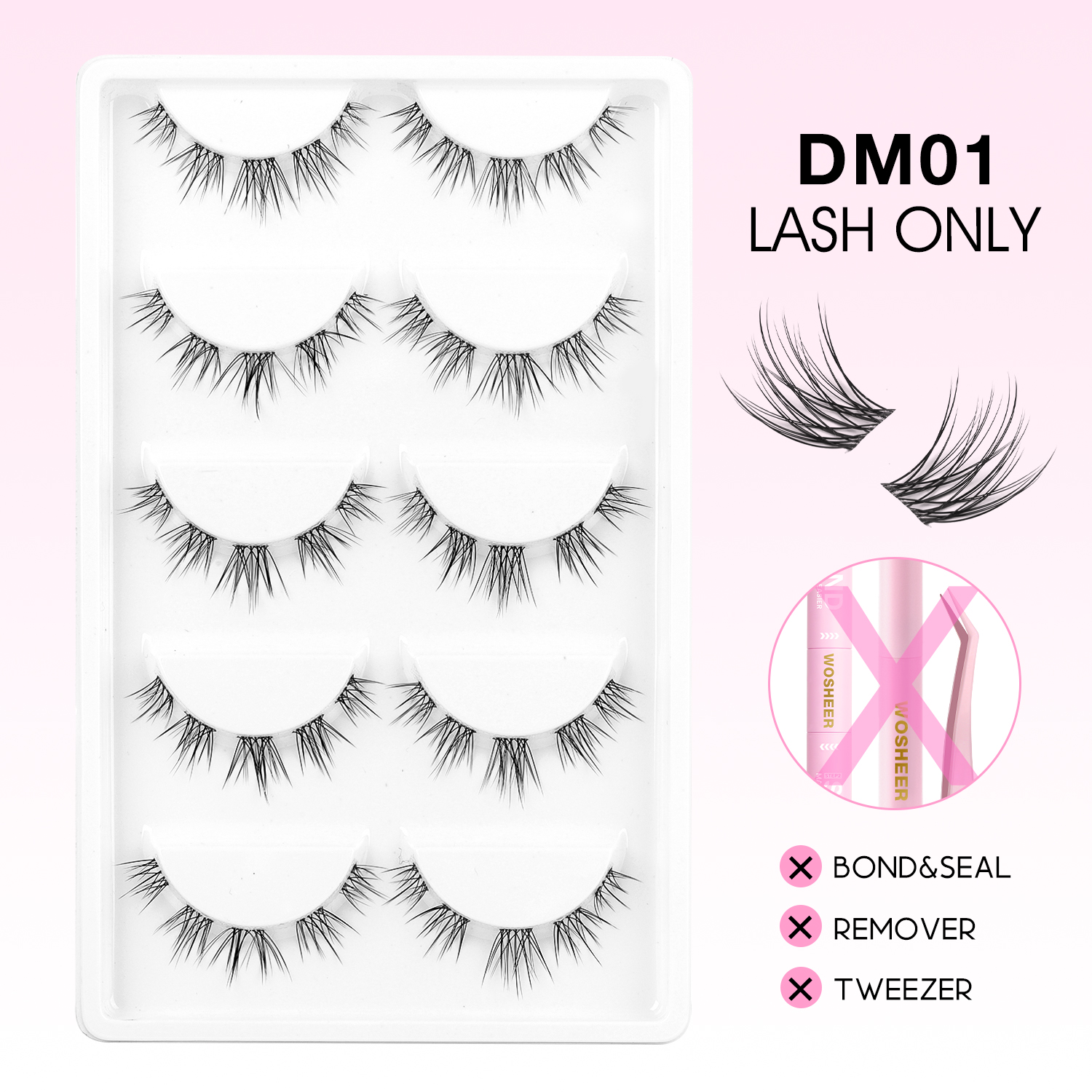 Pre-Matched Cluster Lashes