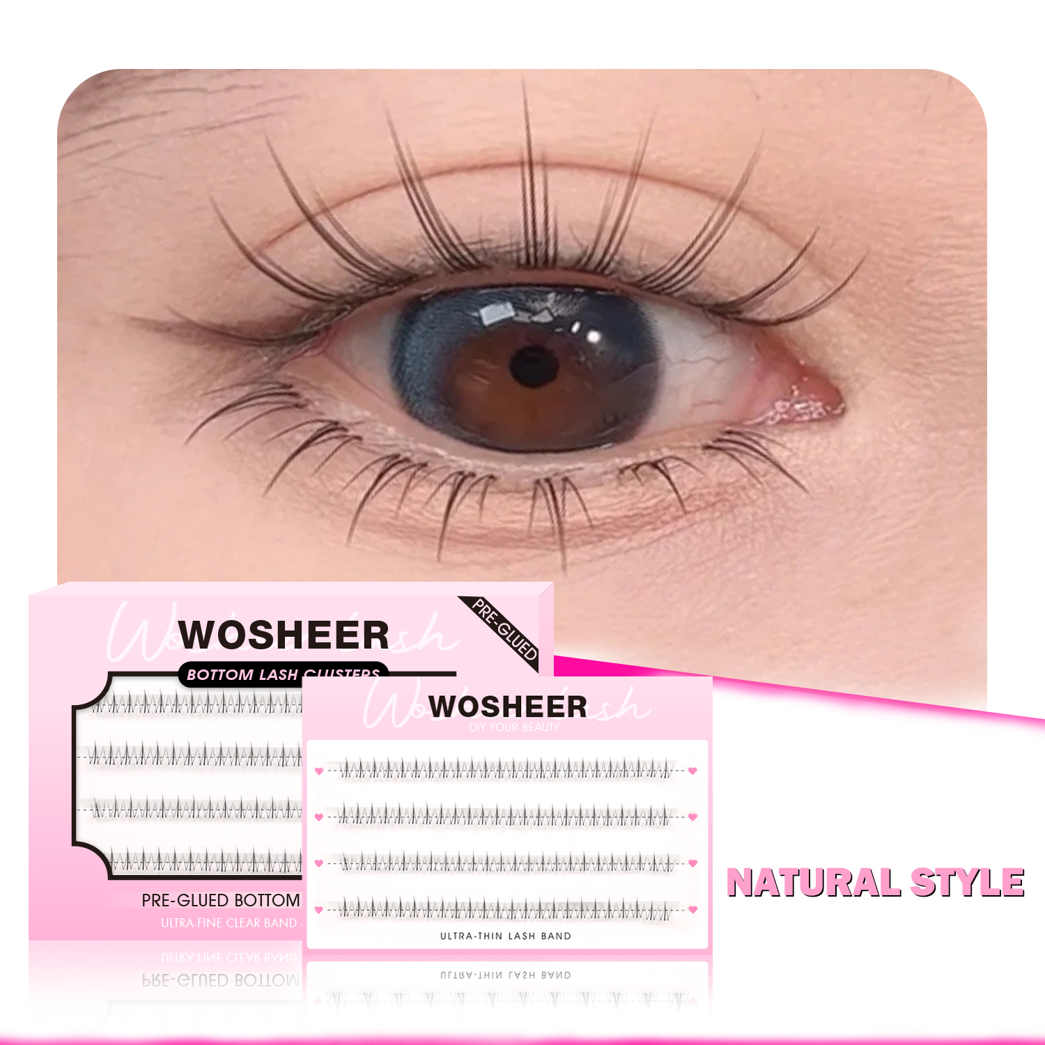 Preglued Bottom Lash Clusters