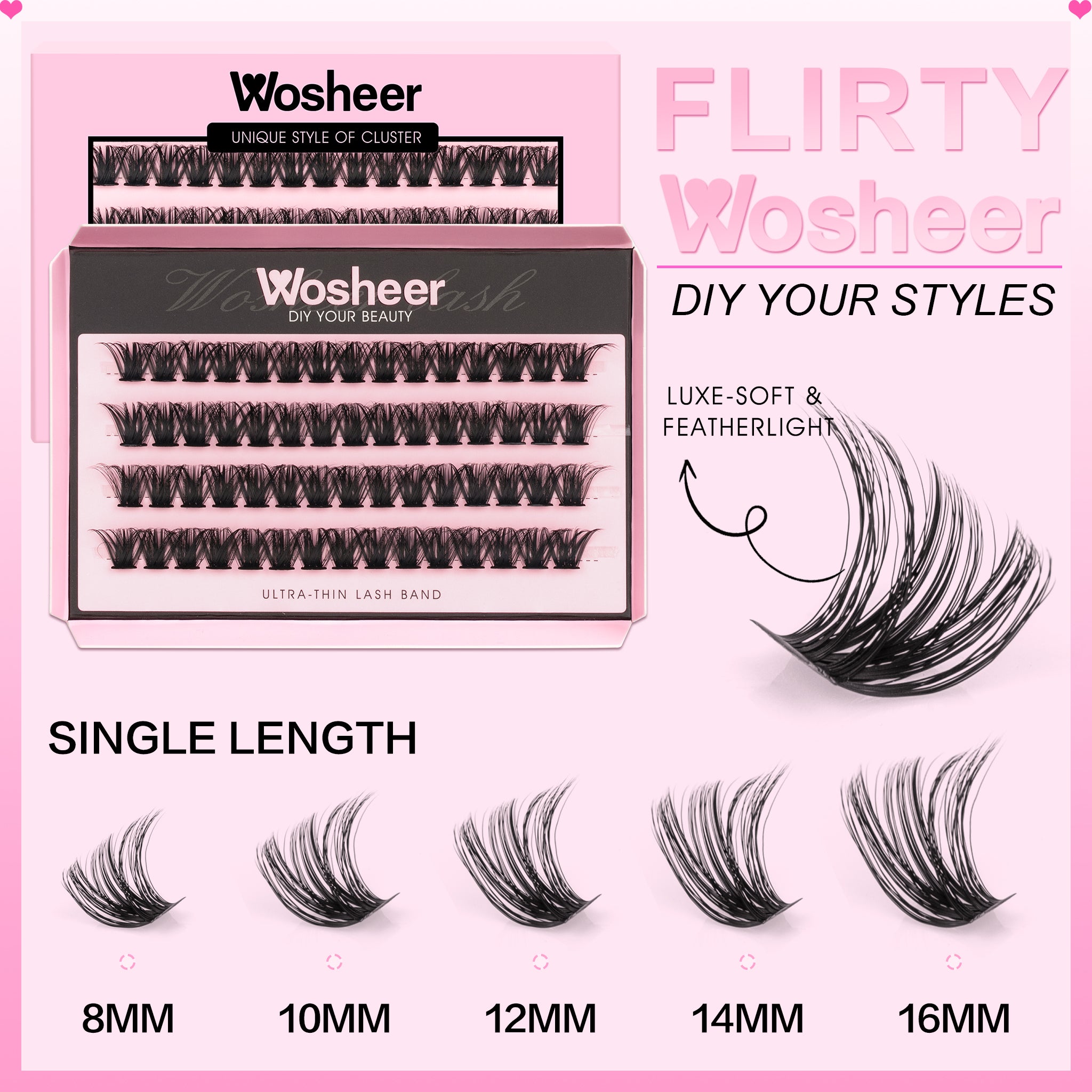 FLIRTY Lash Clusters - WOSHEER
