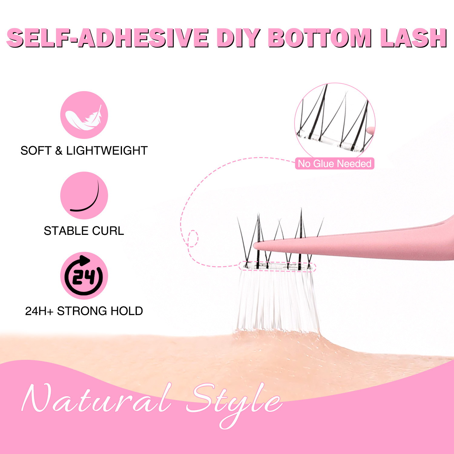 Preglued Bottom Lash Clusters