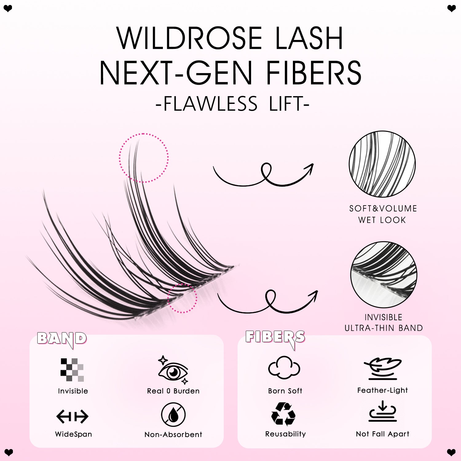 WILDROSE Lash Clusters - WOSHEER