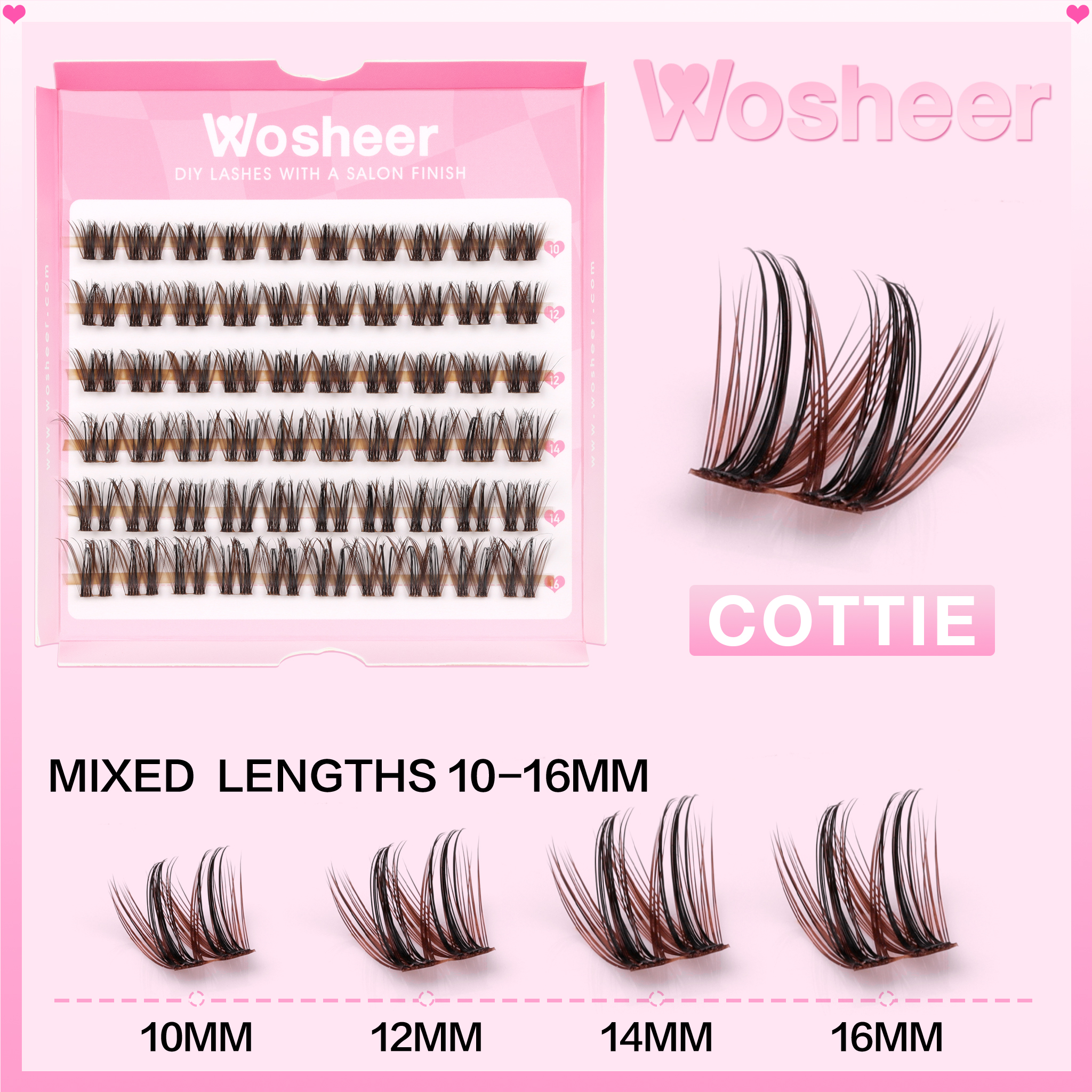 COTTIE Black&Brown Lash Clusters