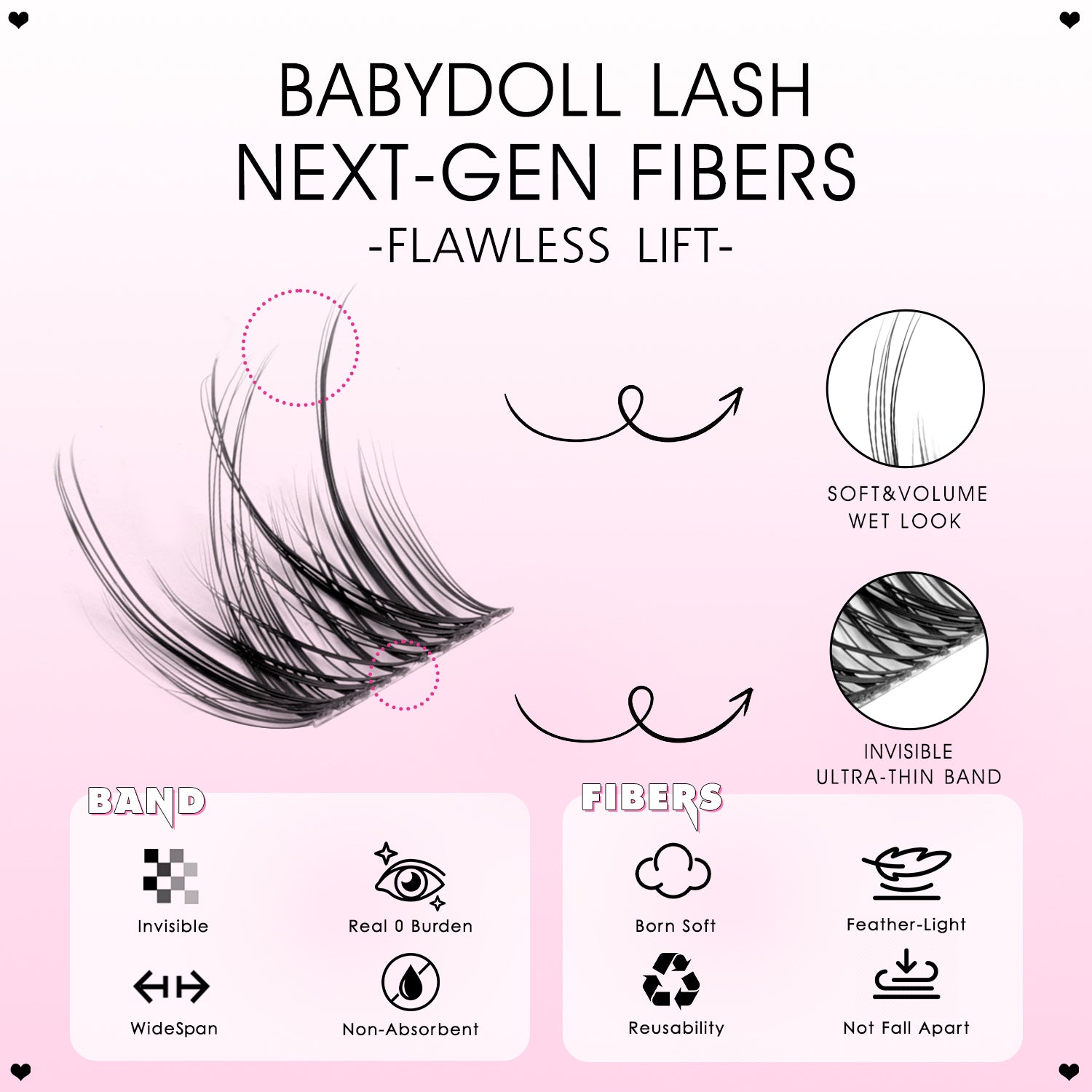BABYDOLL Lash Clusters - WOSHEER