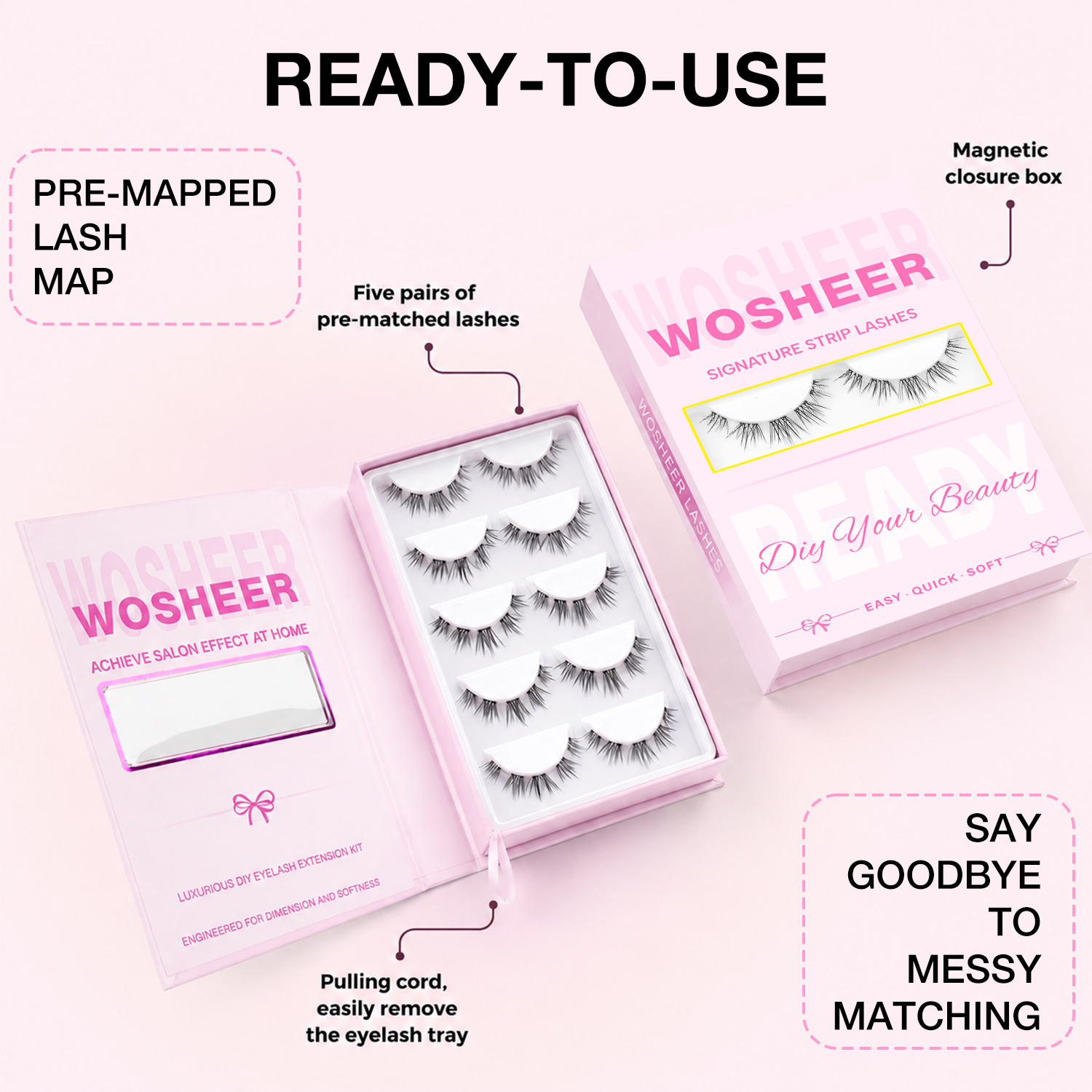 Pre-Matched Cluster Lashes