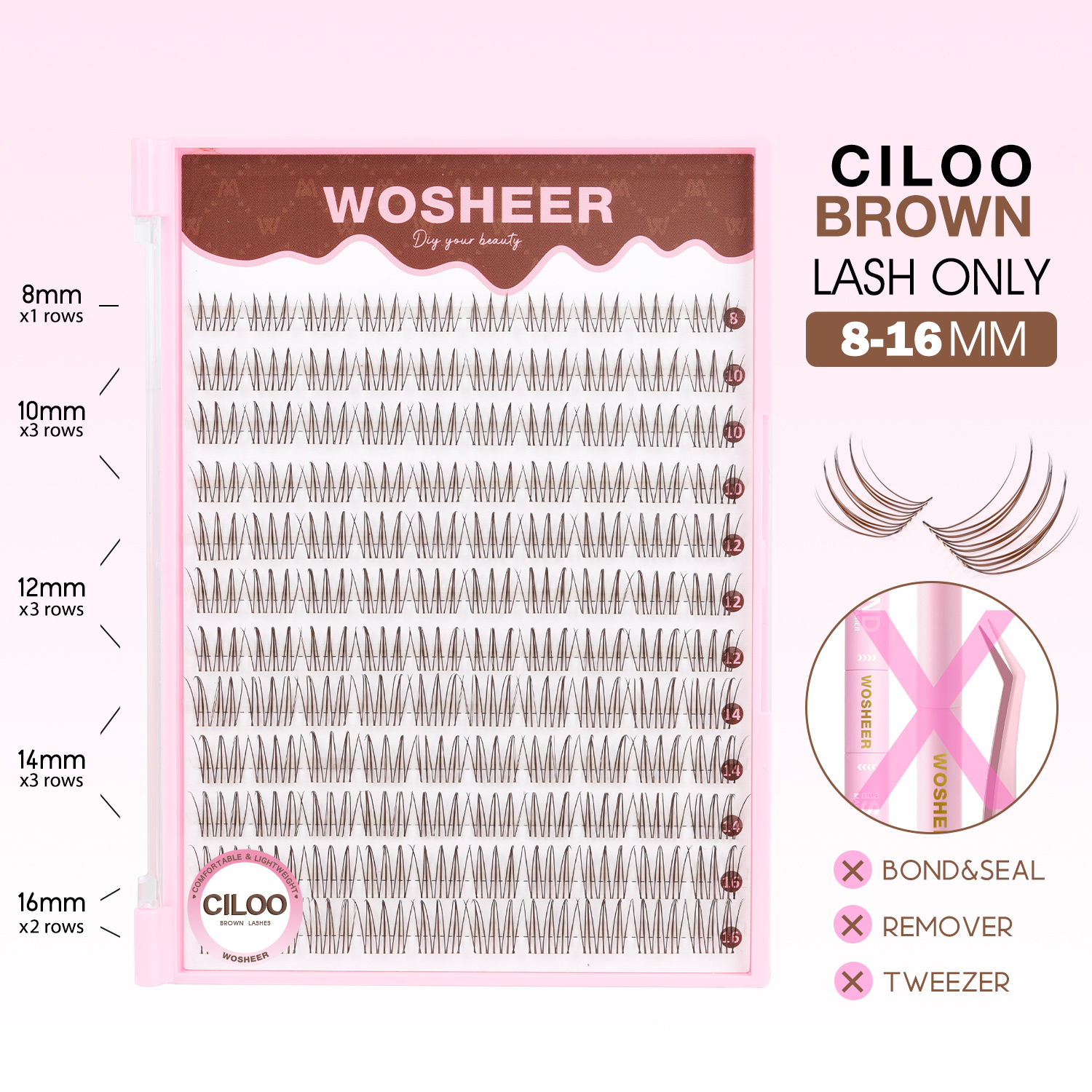 CILOO BraunWimpernbüschel