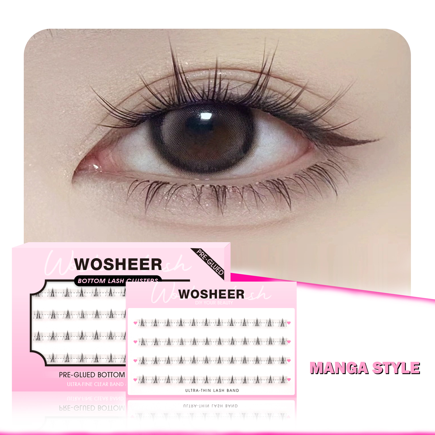 Preglued Bottom Lash Clusters