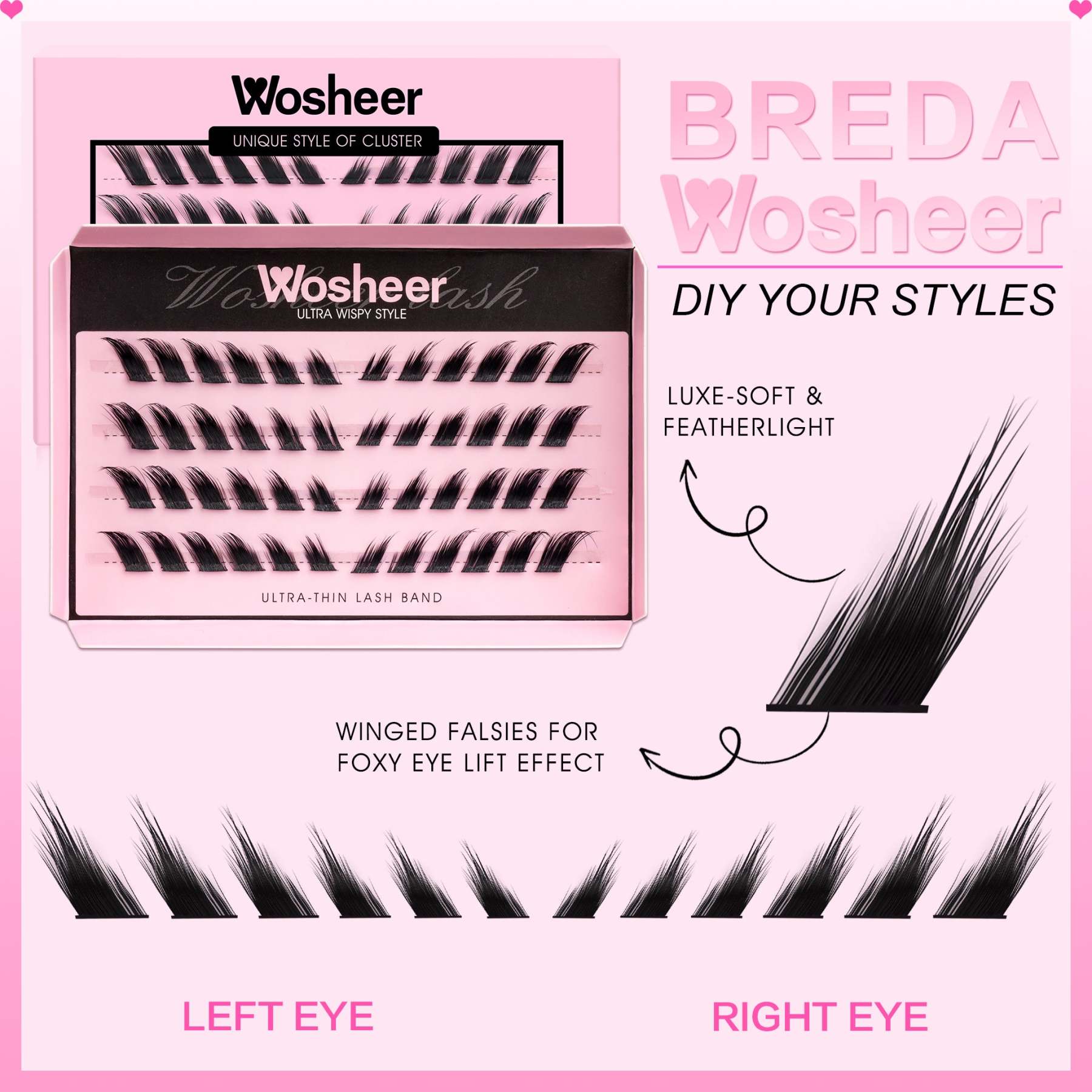 BREDA Lash Clusters - WOSHEER