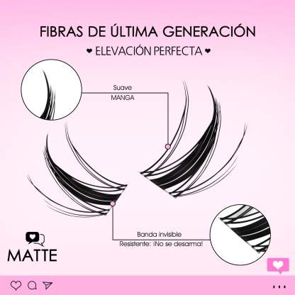 MATTE Lash Clusters - MX - WOSHEER