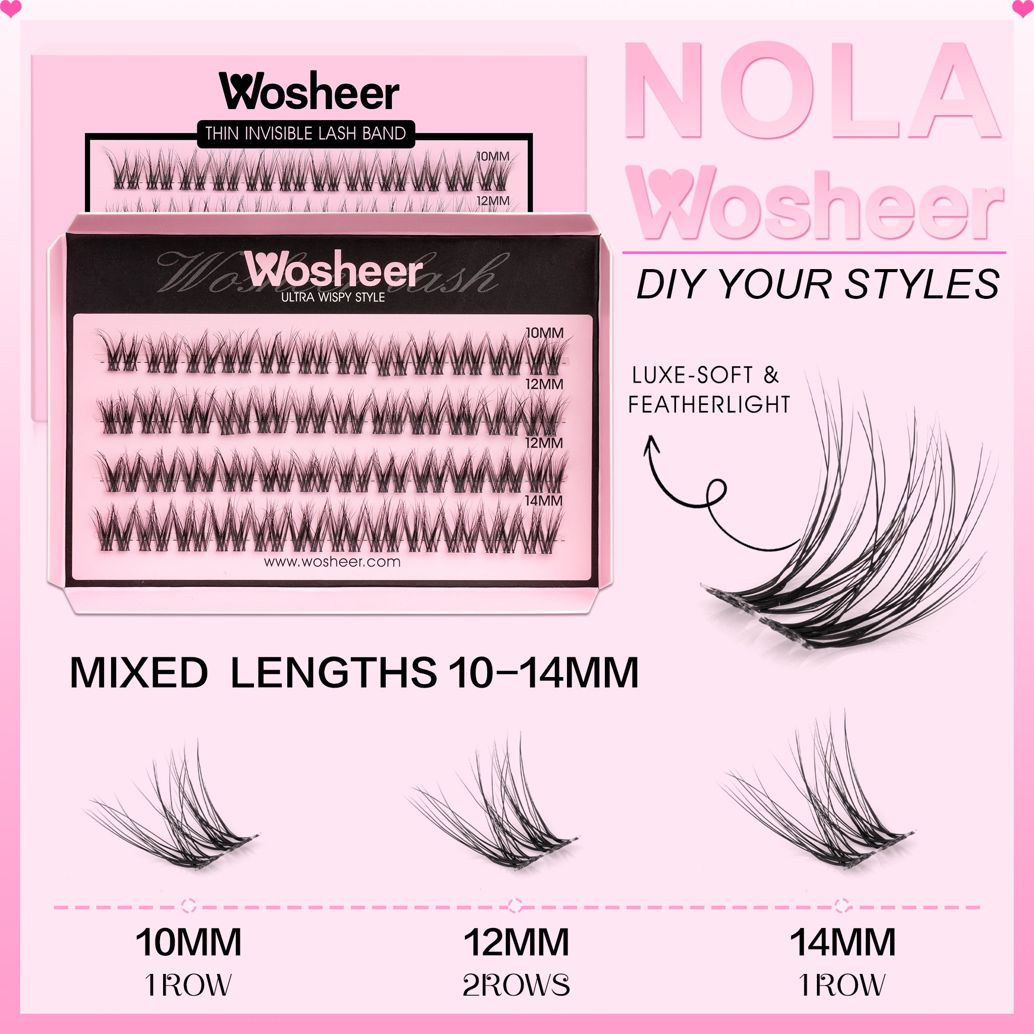 NOLA Lash Clusters - WOSHEER