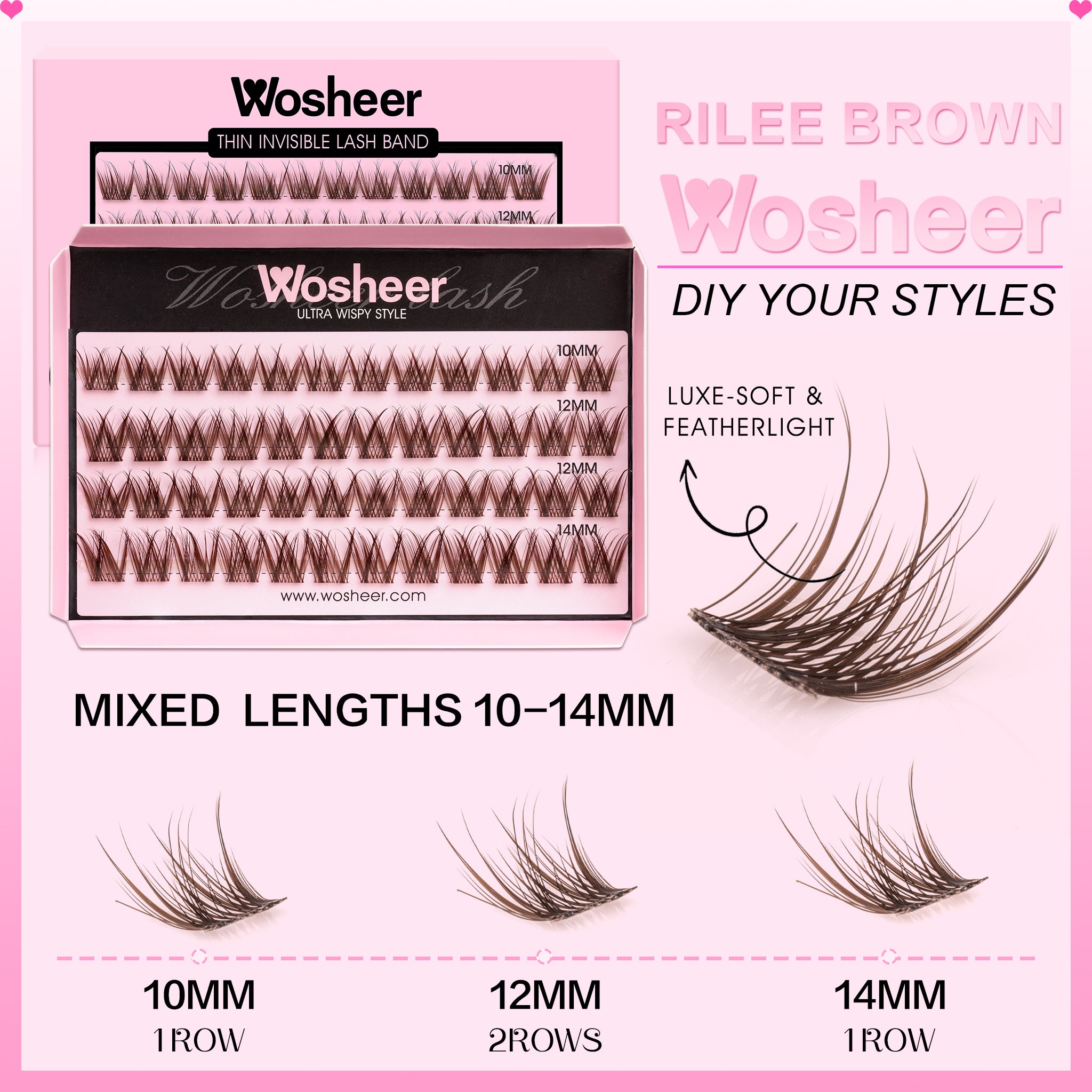 RILEE BROWN Lash Clusters - WOSHEER