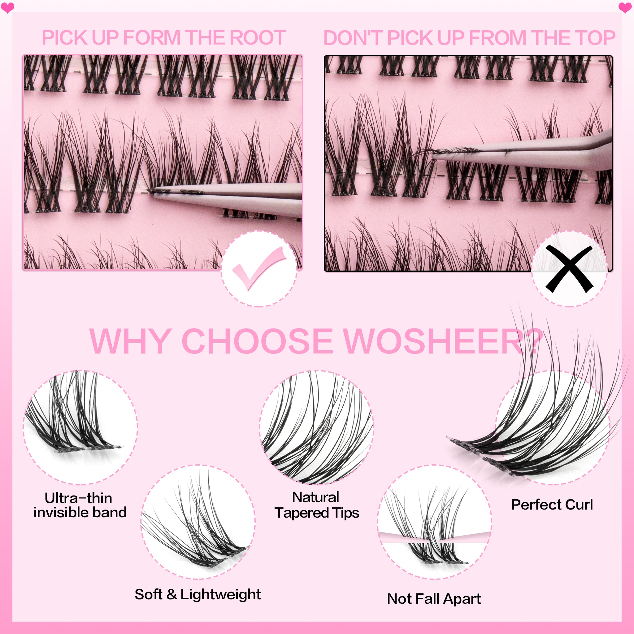 NOLA Lash Clusters - WOSHEER
