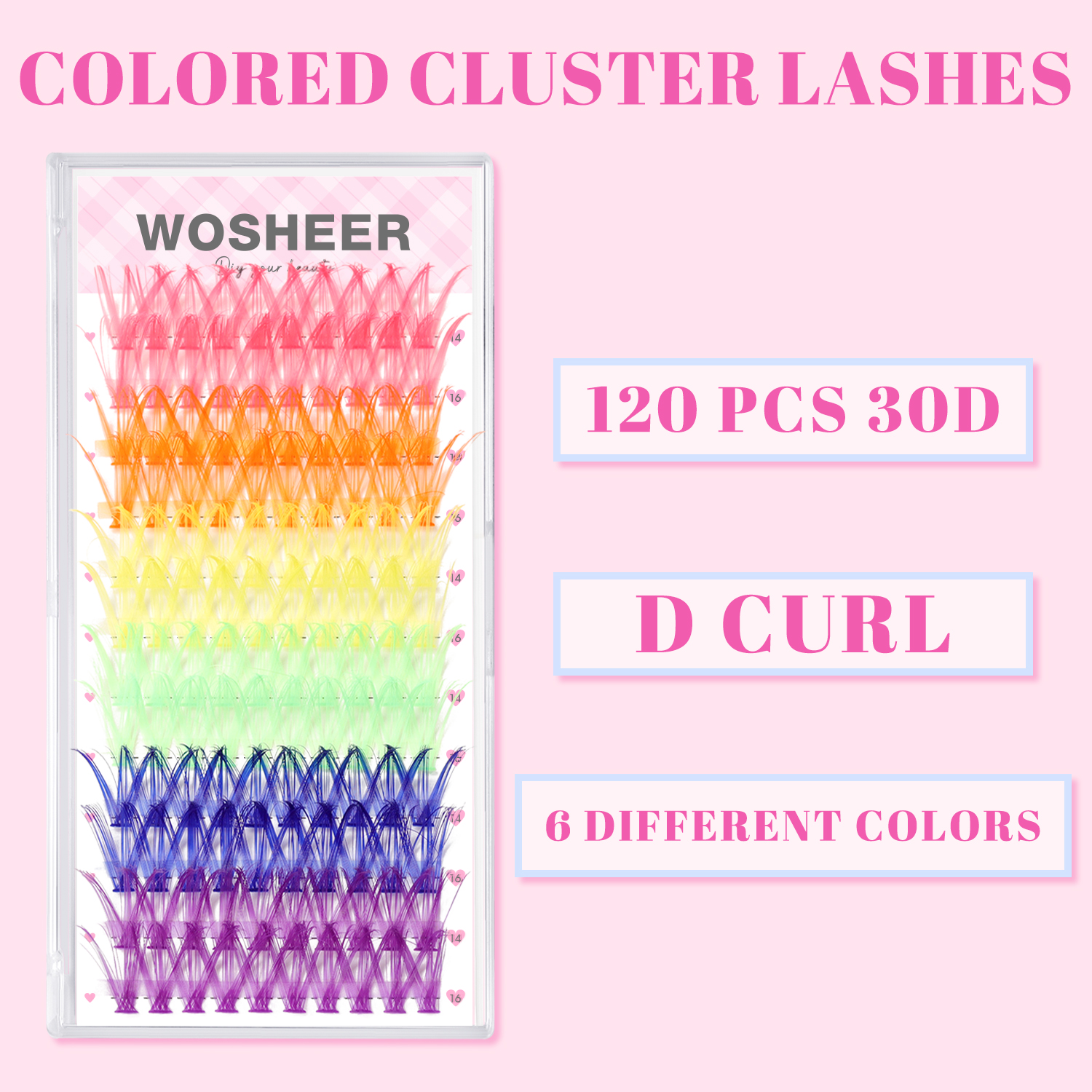 Colorful Lash Clusters