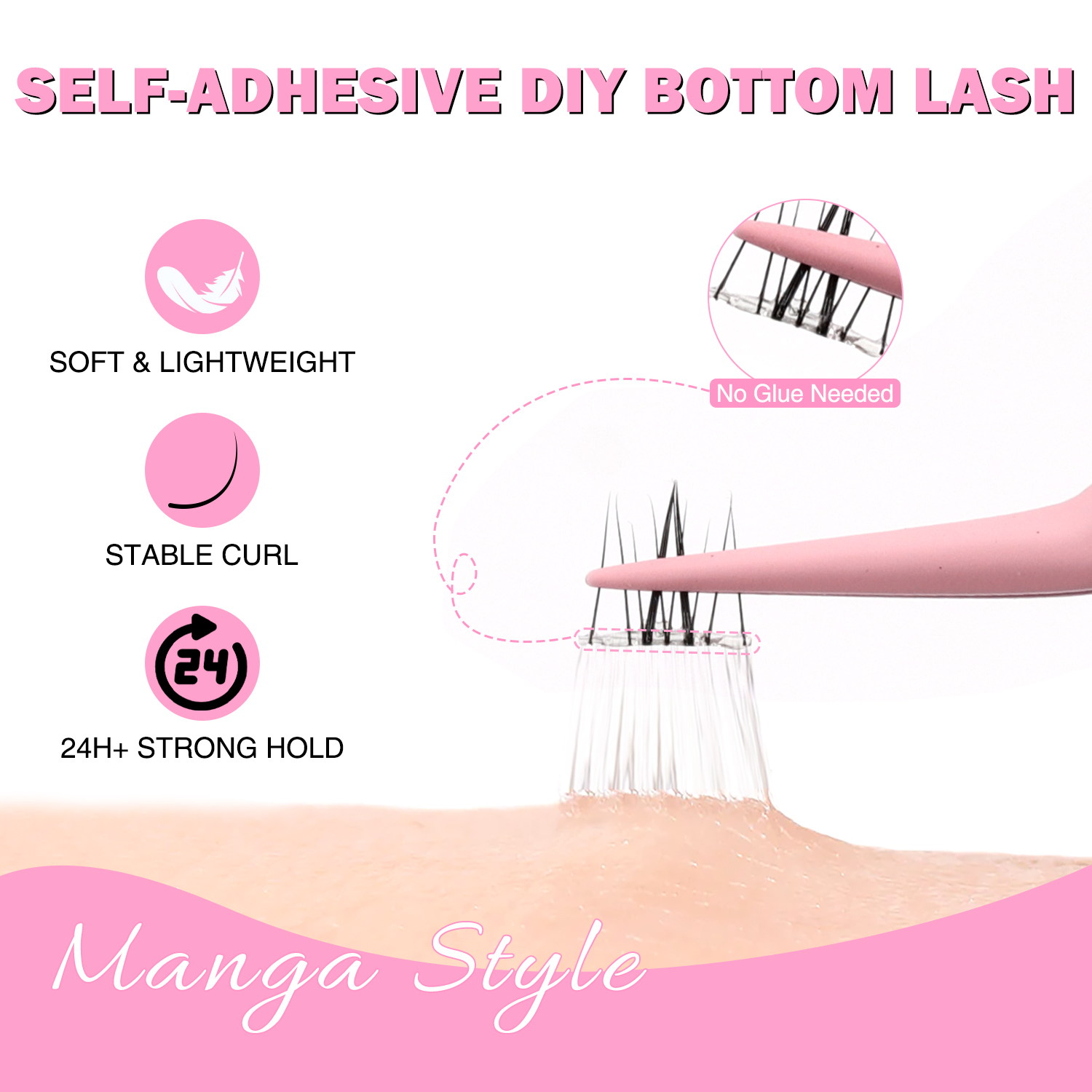Preglued Bottom Lash Clusters