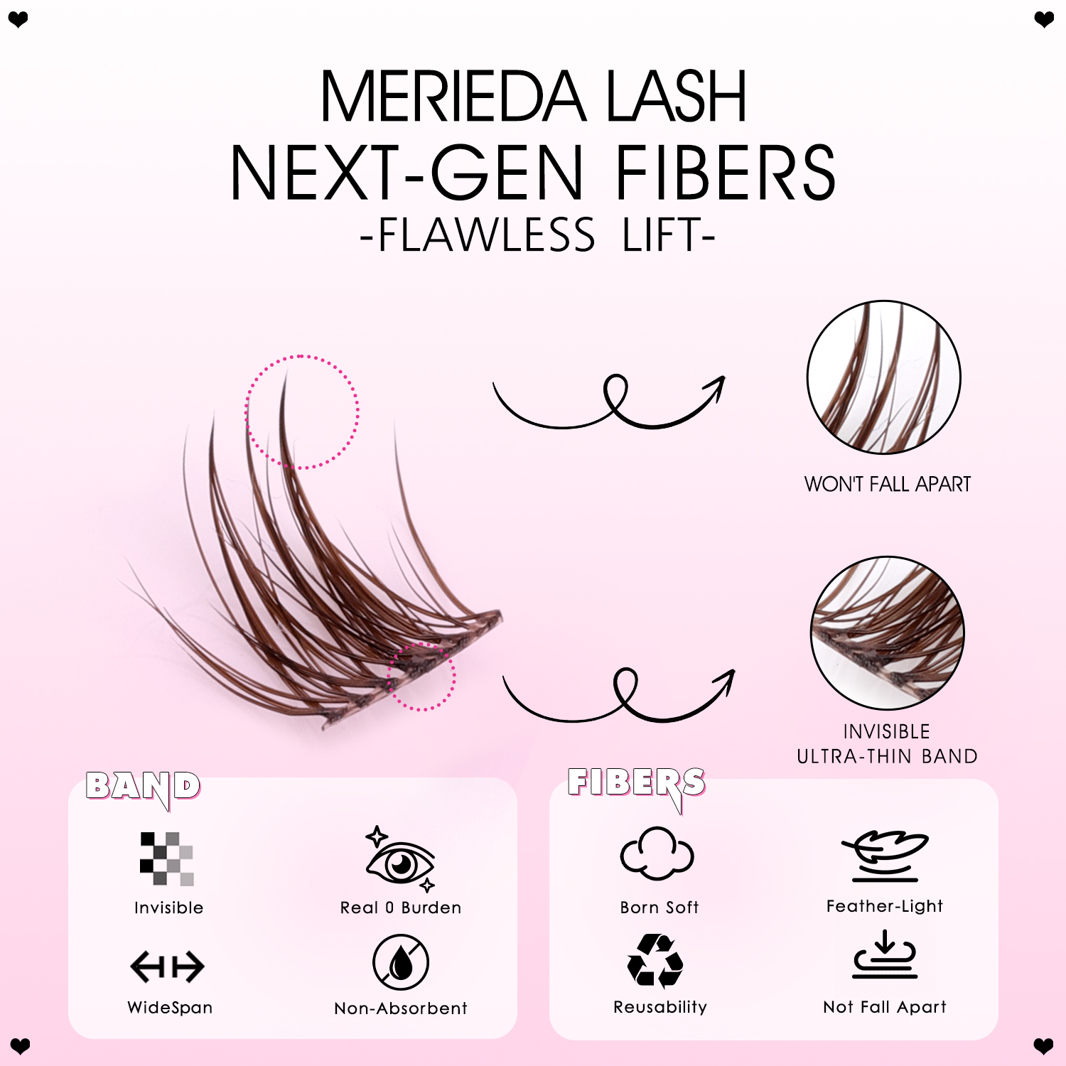 MERIEDA BROWN Lash Clusters