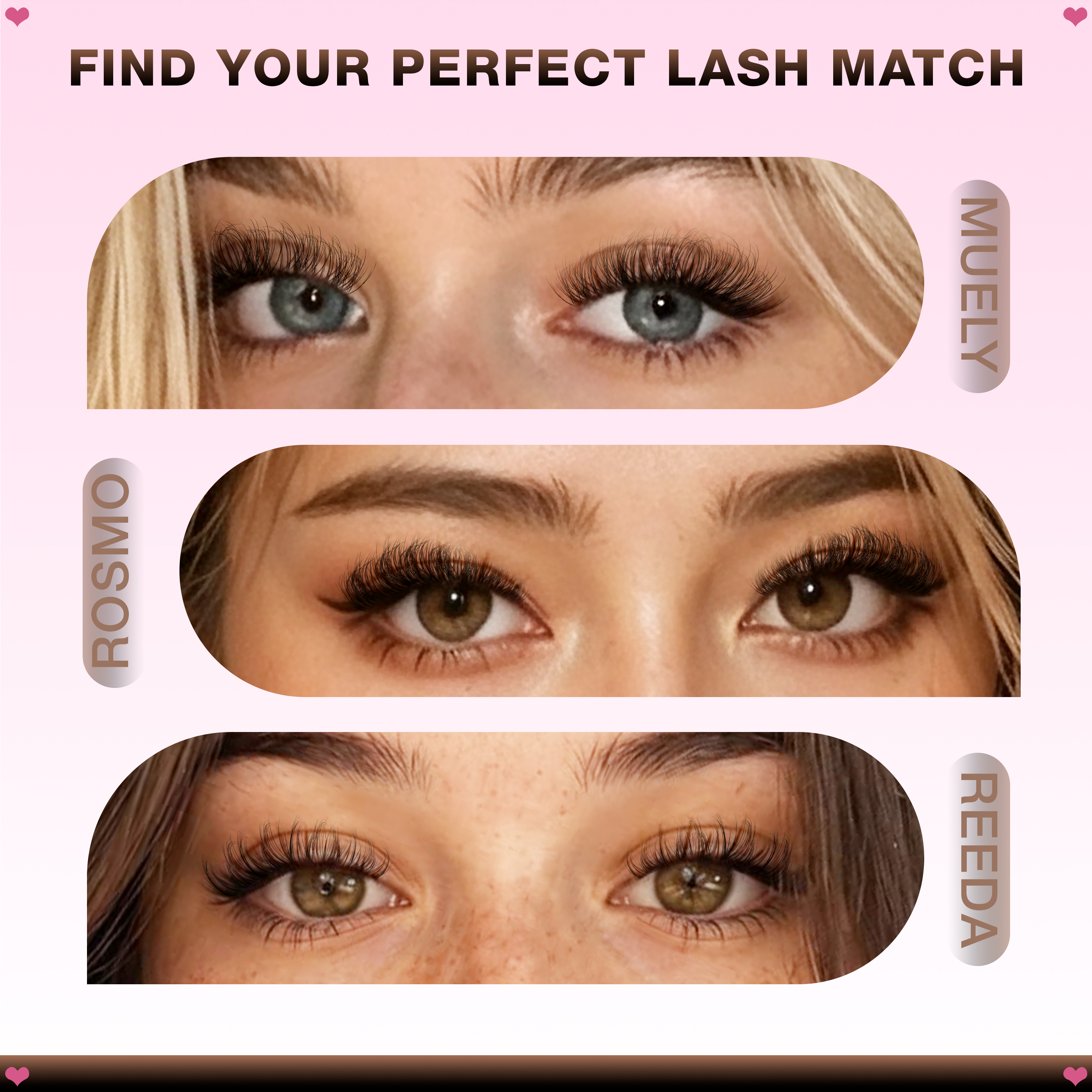 MUELY Black&Brown Lash Clusters