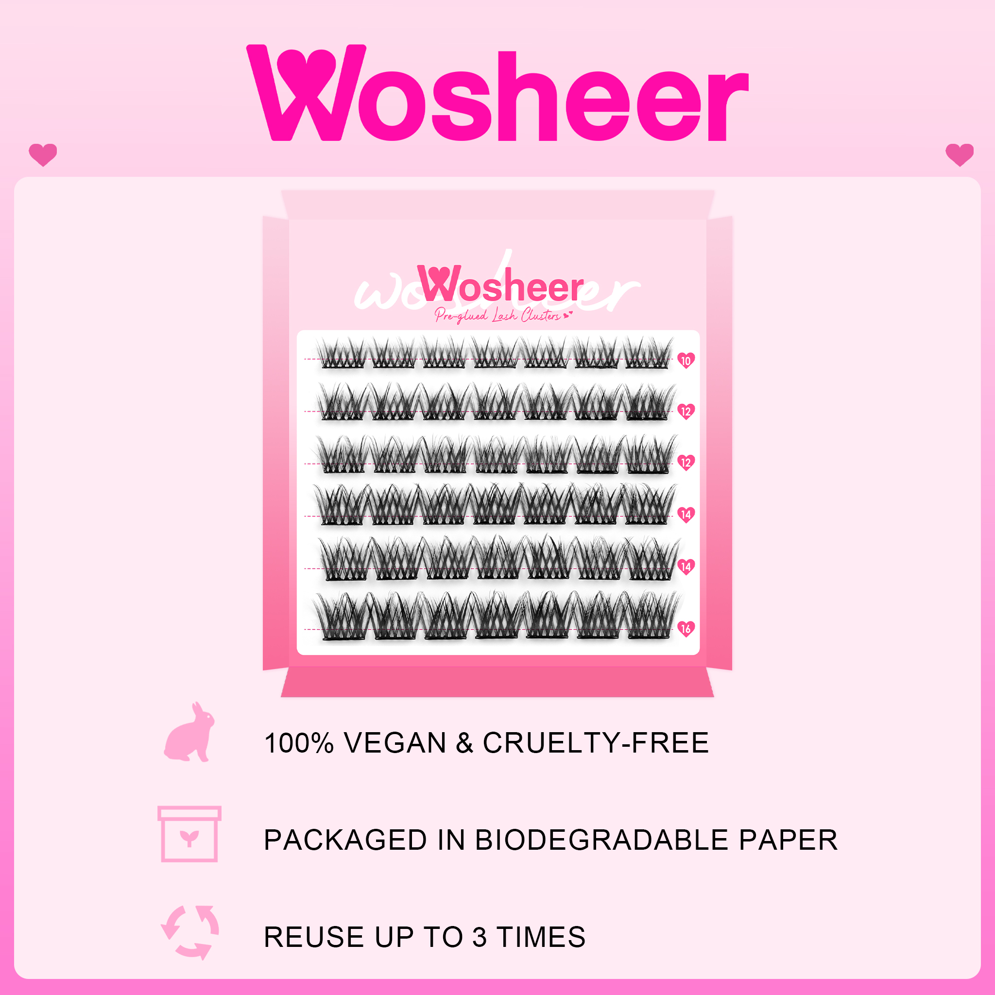 SENDA Pre-glued Lash Clusters