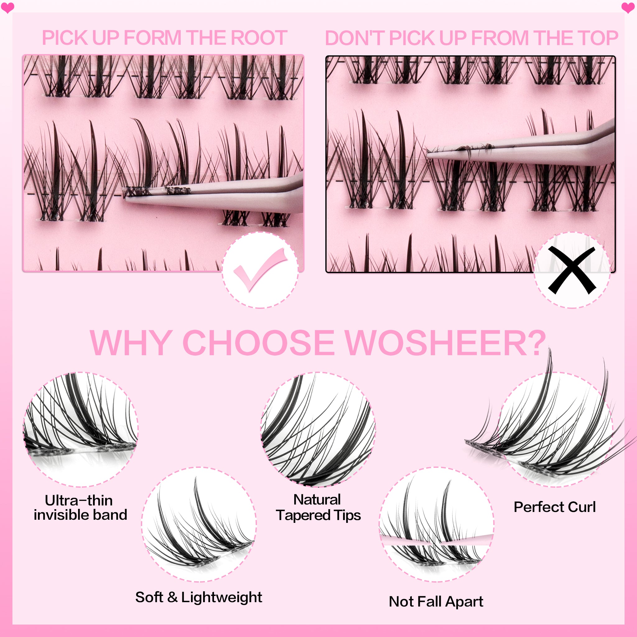 FEENA Lash Clusters - WOSHEER